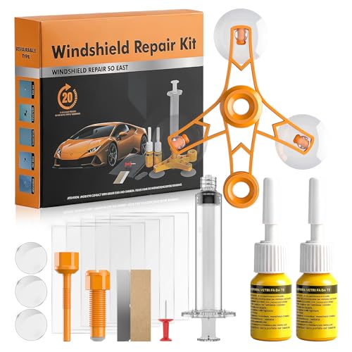everfarel Professional Windshield Repair Kit, Universal Glass Repair Kit for Stone Bump Repair Kit, Car Windshield Repair Kit, Practical and Fast and
