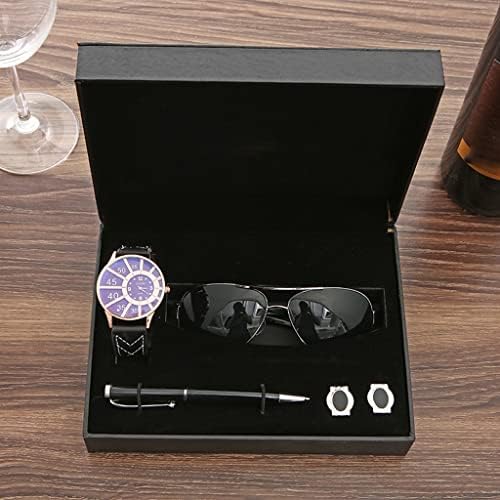 High-Grade Business Quartz Watch Fashion Sunglasses Cufflinks Men&#39;s Gift Set