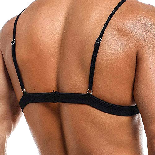 Secret Male Fitted Lace Bra for Men, Slim Mens Tank Top Shirts with Sheer Fabric, Wire-Free Support2