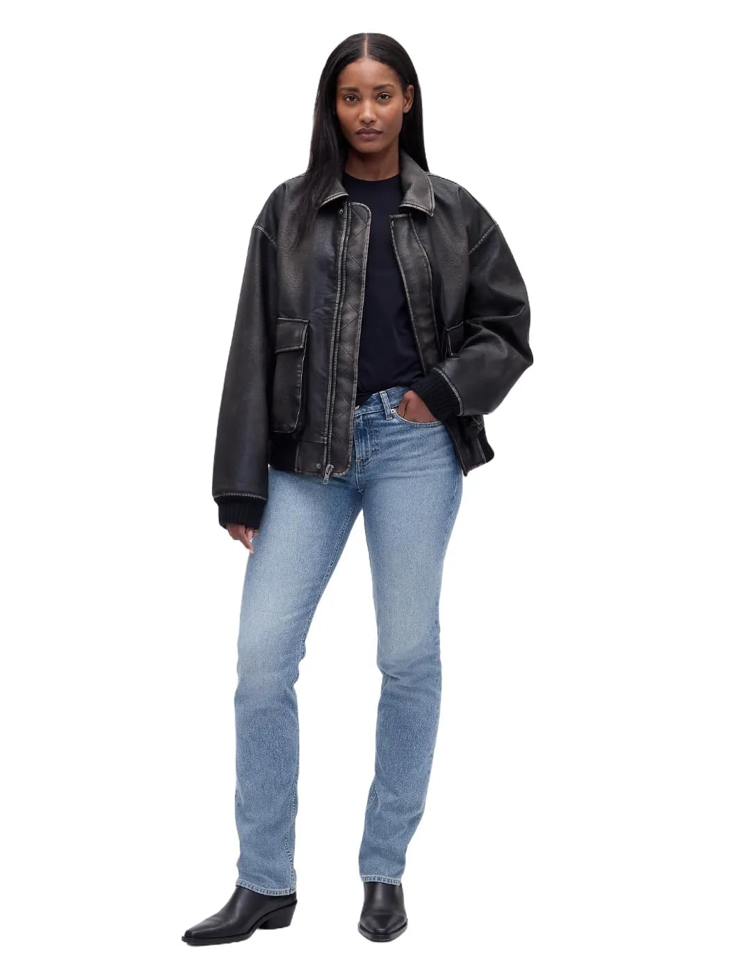 Women's Low Rise 90's Curvy Straight Fit Denim Jeans