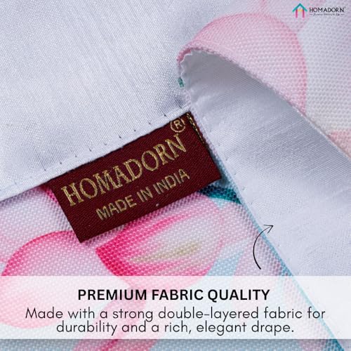 Image of HOMADORN Premium Digital Printed Table Runner - Double Layered Durable Fabric, Elegant Dining & Coffee Table Decoration, Fade-Resistant Prints, Easy Care (13X60 Inches ( 4 Seater), Lotus Lagoon)