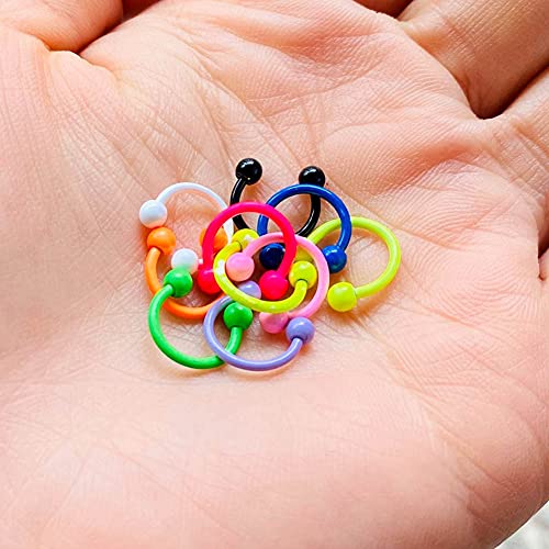 20 Pieces 16G Stainless Steel Horseshoe Septum Piercing Nose Rings Hoop Tragus Cartilage Retainer Body Piercing Jewelry3