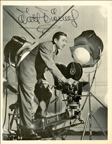 Walt Disney 30,5 x 20,3 cm, autographe, impression photo, taille approximative Cover