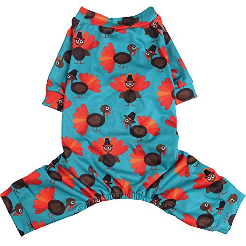 Lamphyface Thanksgiving Dog Pajamas Clothes Pet Costume Apparel Coat Jumpsuit