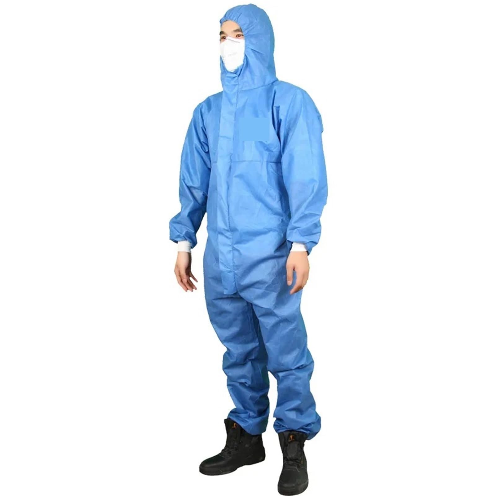 Schutzoverall Anti-Strahlung Anti- Arbeit Anti-Chemikalien Anzug Spray Farbe Anti-Statik Labor Kleidung(Small)