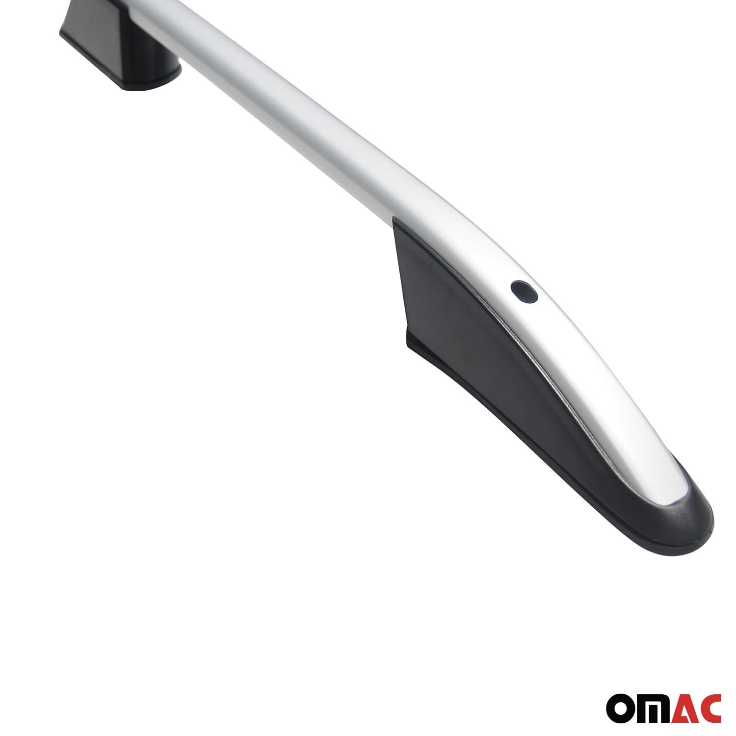 OMAC Dachreling Dachgepäckträger kompatibel mit Ford Transit Tourneo Courier 2014-2024 Alu Grau