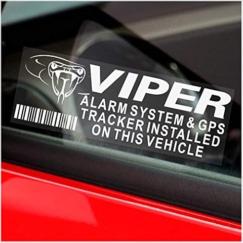 Platinum Place 5 x VIPER Alarm and GPS Tracking Device Security WINDOW Stickers 87x30mm-Car,Van Warning Tracker Signs Cover