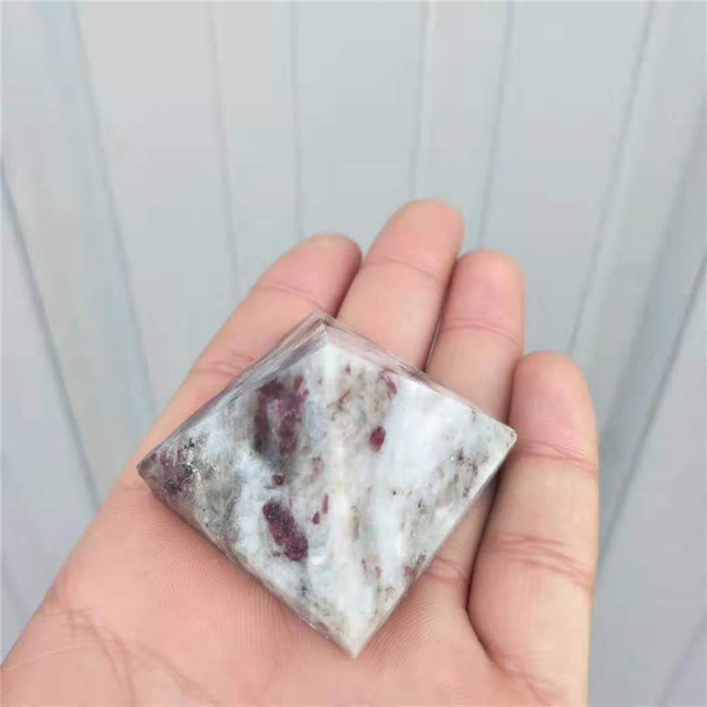 Cristallo Naturale Grezzo 1pc tormalina Rossa Naturale piramidi Rubellite Cristallo Pietra Grezza 40MM-50MM Adatto for la casa Collezioni di casa (Color : 1pc 40mm)