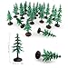 FAZHBARY 30 PCS Miniature Trees Miniature Christmas Tree Figurines for Crafts Plastic Trees Scenery Landscape Model Pine Tree Diorama Trees