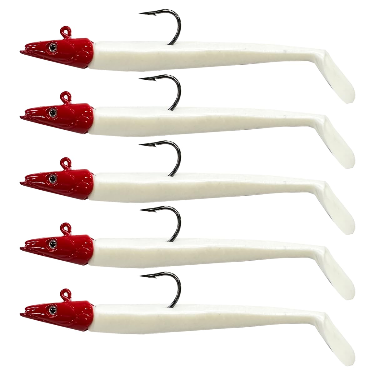 Soft Fishing Lures, 10Pack Soft Plastic Lures, Jig Head Soft Fishing Lures, Paddle Tail Swimbaits Lures, Jerk Bait Lures, Fishing Lures For Bass Trout Redfish Saltwater Freshwater (E) — image 1