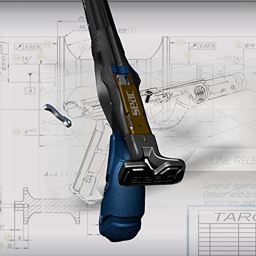 Foto von SEAC Unisex – Erwachsene Target Harpune zum Speerfischen mit doppelter Mündung für Rundschlingen, schwarz, 110 cm