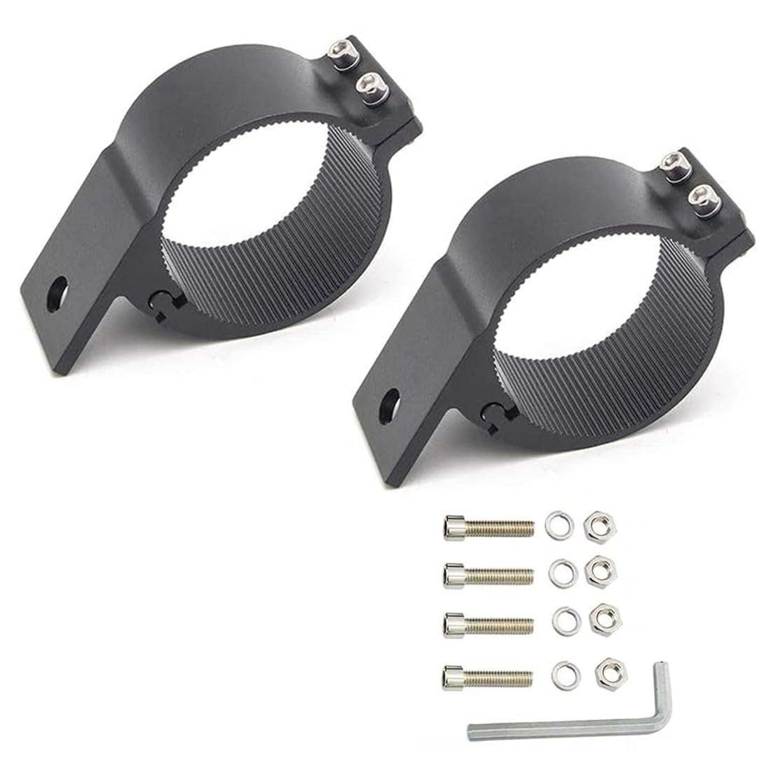 KMFCDAE Tube Clamp Mounting Bracket for 3 Inch Bull Bar Roof Rack Roll Cage Mounts LED Square Round Work Light & Light Bar (Adjustable between 72-79mm/2.8-3.1inch)