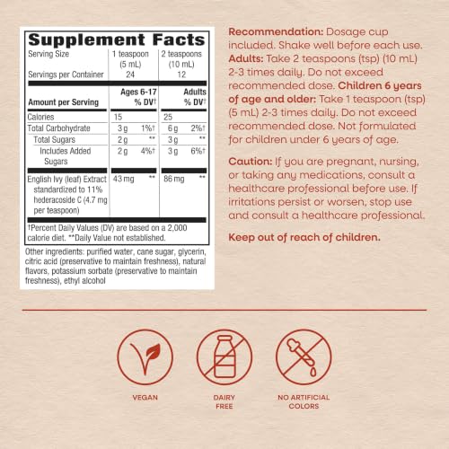 Nature's Way Bronchial Soothe Ivy Leaf Extract Syrup, Non-Drowsy, 4 Fl Oz - image 6