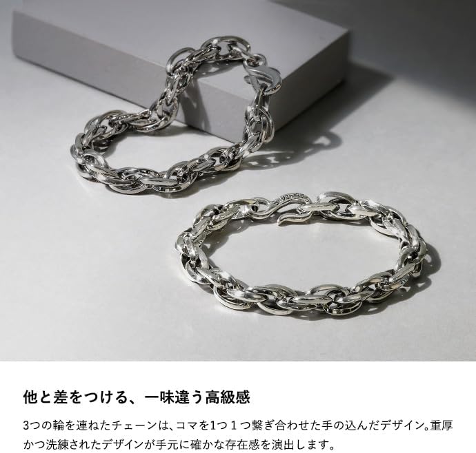 Binich ビニッチ スリーフォード ブレスレット シルバー925 約19cm Amazon | [Binich] ビニッチ メンズ ブレスレット シルバー925 スリー