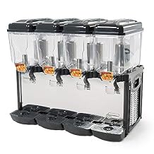Eurodib CD4J Cofrimell 4 3-Gallon Refrigerated Pre-Mix Drink Dispensers, 110/120v, NSF, Silver