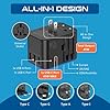 Ceptics Universal Travel Adapter, 45W International Power Adapter with PD & QC 3.0 Dual USB-C, 3 USB Travel Adapter Worldwide, Type I C G A Outlets 110V 220V A/C - EU Euro US UK (11-KU) #2