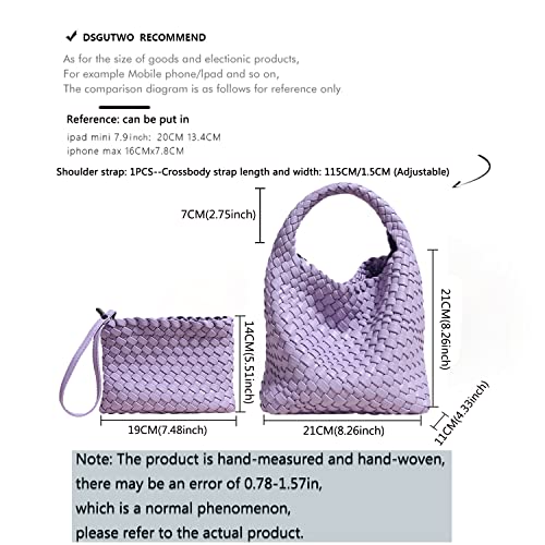 JINMANXUE Small Woven Bag for Women Cute Hobo Tote Handbag Mini Clutch Purse Vegan Leather Crossbody Shoulder Handmade Bags3