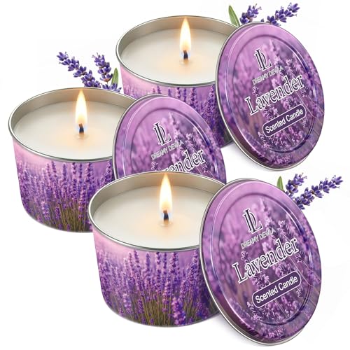 Lavender Candle for Women 3 Pack 2.2oz Lavender Scented Candles for Sleep Relaxation Natural Soy Wax with Essential Oils Birthday Gifts Mothers Day Candle for Women Mom
