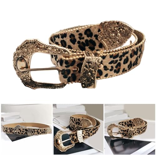 Leopard Print Waist Belt for Women - Adjustable, Perfect for Casual Wear & Parties - Leopard Pattern, Unisex-Adults, 101*3.8cm2