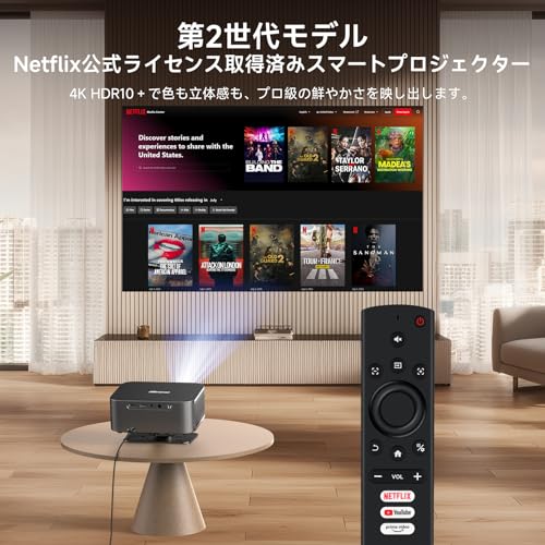 undefined iSinbox プロジェクター 家庭用 小型 プロジェクター 天井 1000ASNI 高輝度 4K対応 ネイティブ1080P オートフォーカス 6D&6P自動台形補正 双方向bluetooth5.3 Wi-Fi6 ホームシアター 天井投影 300" 大画面 静音 家庭用Projector IOS/Android/パソコン/DVD/PS機/Switch接続可 プレゼントに最適 3年保証(ブラック) の商品画像 1