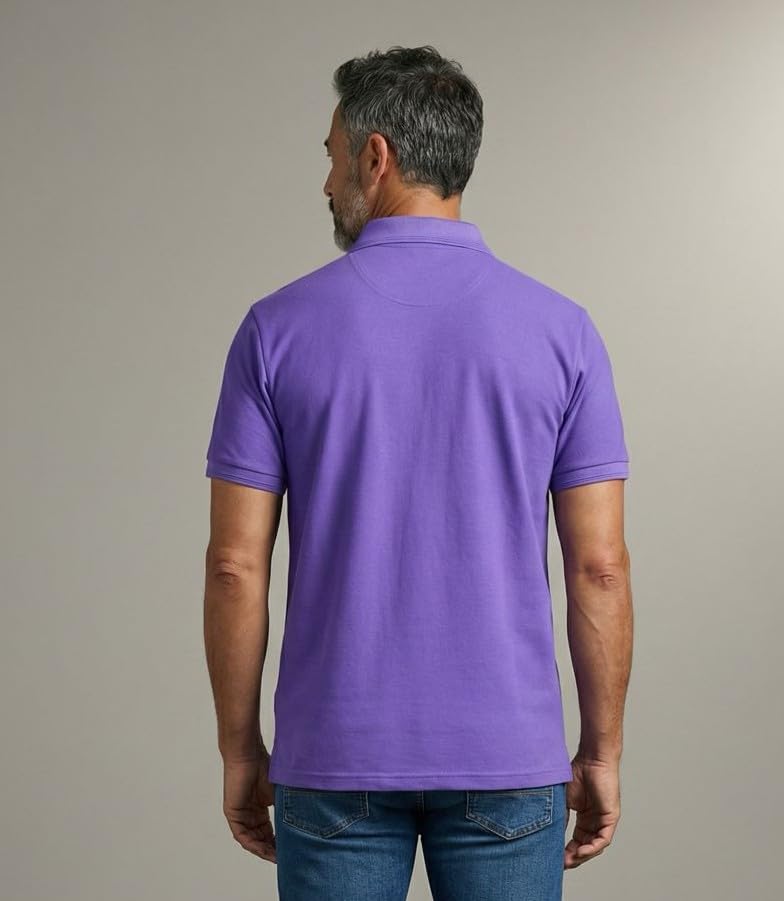 Image of Men Regular fit Polo Neck Front Pocket ||Pocket Embroidery Casual Wear T-Shirt||Half Sleeve Side on Sleeve Embroidery|| Button Closer t Shirt for Men