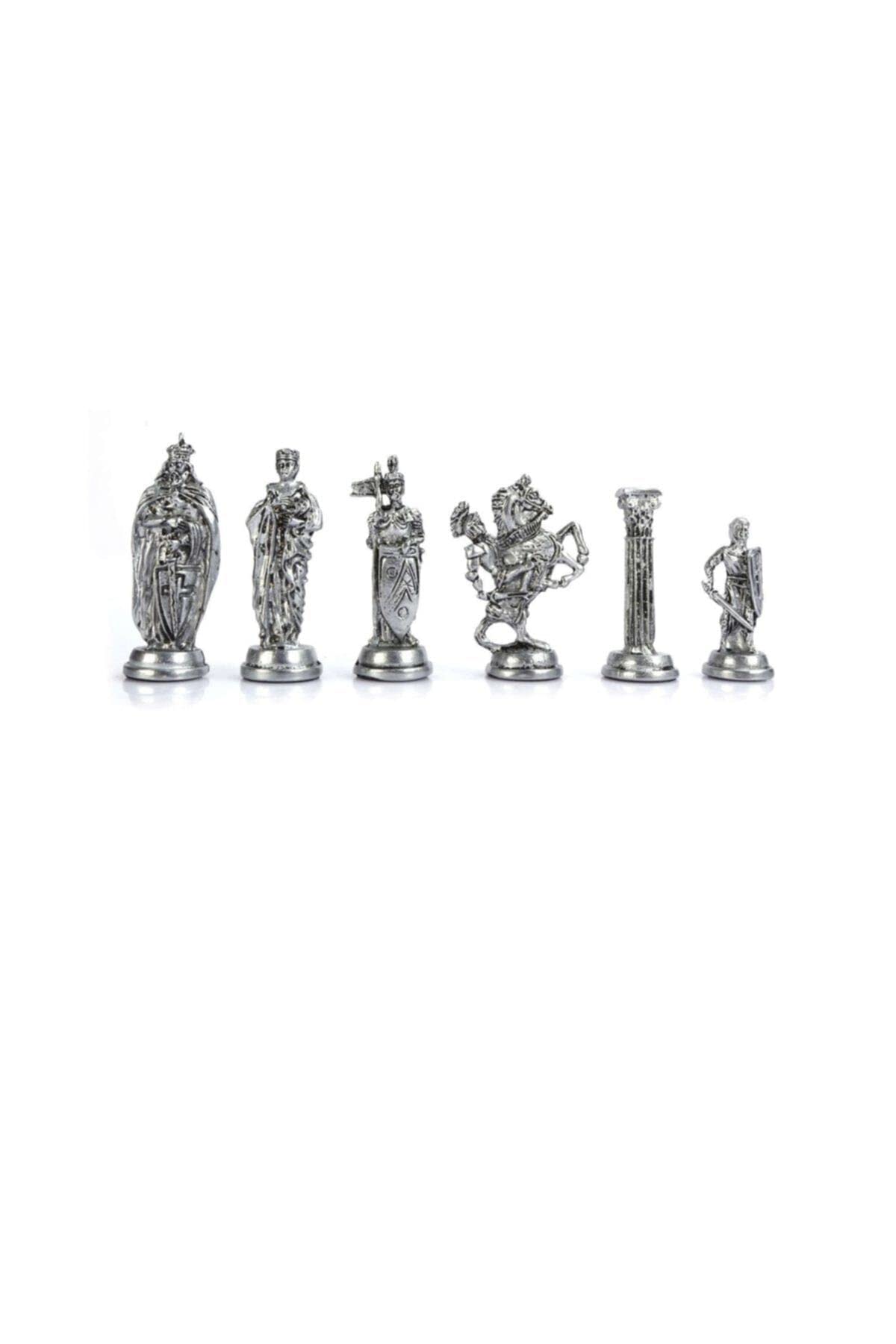 ZAW Schach Britische antike Kupferschachfiguren und faltendes Marmormuster MDF-Tabellenspiel Spaß Intelligenz Chess (Color : A)