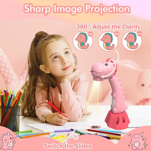 Mfeesyob HL2023-2 Drawing Projector For Kids,Tracing And Drawing Projector With 96 Slide Cartoon Patterns And 12 Color Brushs,Smart Art Sketcher Projector thumb #2