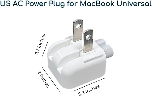 Miniatura 8 de Adaptador de corriente de CA Enchufe de viaje Cargador de pared Convertidor de enchufe estándar de EE. UU. Cabeza de pato para Apple MacBook
