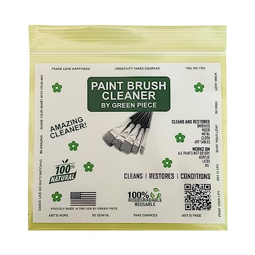 Image of Green Piece Paint Brush Cleaner (Pack of 3 - 4 Oz Each, Travel Size) Made in USA