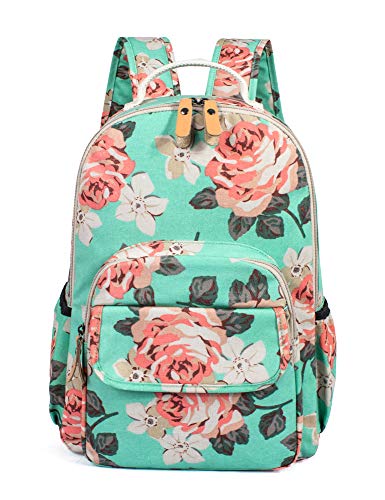 Image of Leaper Floral School Backpack for Girls Travel Bag Bookbag Satchel Water Blue