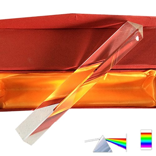 Dreieckiges Prisma, Transparentes Glasprisma, Regenbogen-Spektrum Wissenschaftliches Experiment für Fotografie oder Lehre Das Beste Geschenk für die Kinder Cover