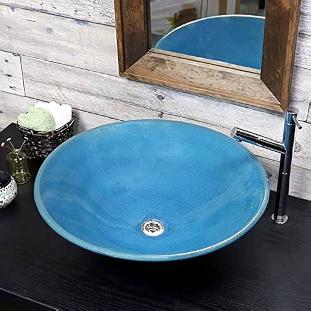 信楽焼 6カラーから選べる 洗面ボール 【織部 手洗い鉢(大型) tr-4035】洗面鉢 洗面器 洗面シンク 洗面ボウル 洗面台 手洗い 手洗い器 陶器洗面 陶器 焼き物 しがらき焼 おしゃれ オシャレ 和風 洋風