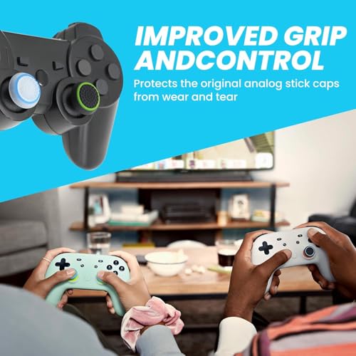 Image of KACA 6 Pairs /12 PCS Controller Joystick Replacement Silicone Luminous Thumb Stick Grips Caps Cover Compatible with PS5 PS4 PS3 Xbox One /360 Game Controller