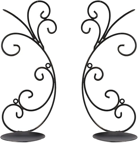 Miniatura 2 de GUSUWOD Juego de 2 portavelas de pared de metal, apliques de vela, decoración de pared, bronce