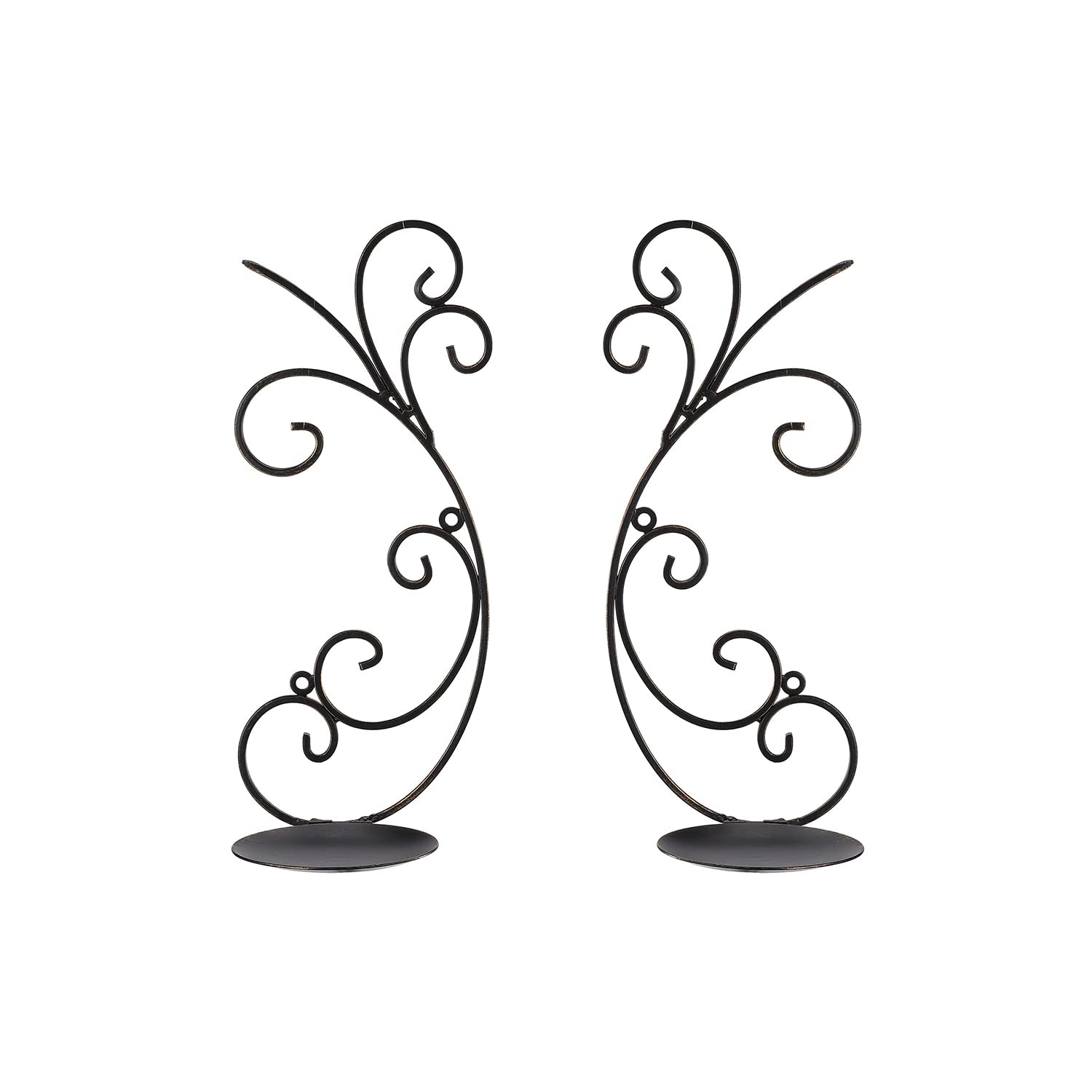 GUSUWOD Set of 2 Metal Wall Candle Holder, Candle Sconces Wall Decor, Bronze