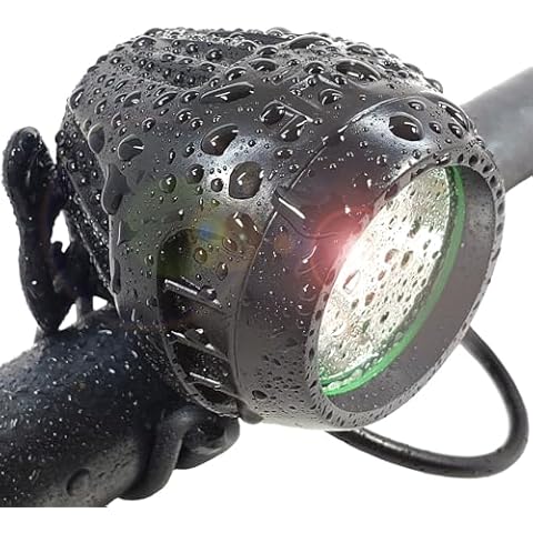 Bright Eyes Newly Upgraded and Fully Waterproof 1200 Lumen Rechargeable Mountain, Road Bike Headlight, 6400mAh Battery (Now 5+ Hours on Bright Beam). Free Diffuser Lens/TAILLIGHT (Black) Cover
