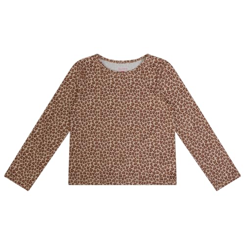 Image of Girls Long Sleeve Fall Graphic Tops, School Sports Tees, 4 Pack Multiple Pattern Tshirts