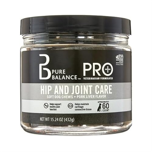 Pro+ Veterinarian Formulated Flex Care for Dogs, Glucosamine Chondroitin Hip & Joint Care, Dog, 60 Count Soft Chews, Tasty Soft Chews Your Dog Can't Resist