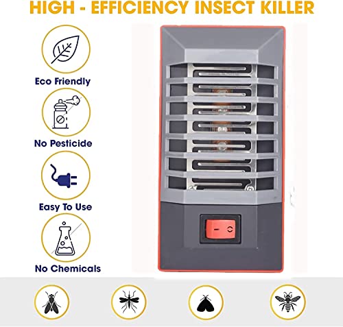 Bug Zapper Indoor, Plug-in Mosquito Killer Trap, Electric Little Gnats Fly Trap for House, Mini Insect Killer Light Eliminates Flying Pests for Home (2 Pack)