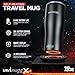SMRTMUGG X Heated Coffee Mug 19 oz., 8 Hour Battery Life, Self-Heating, Adjustable Temp Controlled, LCD Screen, One Button Temperature Adjustment, Includes Cover with Magnetic Slider (Black) (Black)