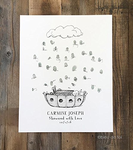 thumbprint baby shower guest book