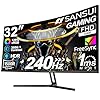SANSUI Monitor curvo de 32 pulgadas para juegos de 240 Hz, alta frecuencia de actualización, FHD 1080P monitor de PC para juegos HDMI DP1.4, curvado 1500R, 1Ms MPRT, HDR, soporte de metal, compatible