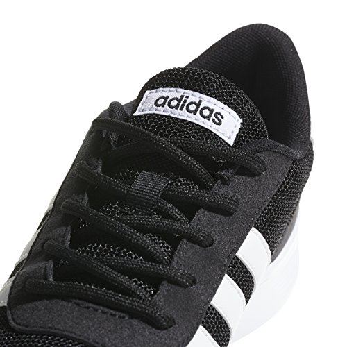 adidas Women's Lite Racer Sneaker, Black/White/White, 9 M US