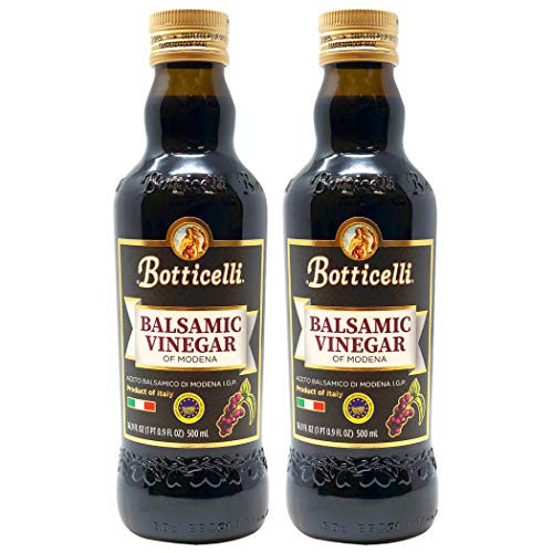 Botticelli Premium Aged Balsamic Vinegar of Modena (Pack of 2) - Gluten-Free Balsamic Vinegar for Bread Dipping & Salad Dressing - Aceto Balsamico Tradizionale Di Modena IGP - 16.9oz