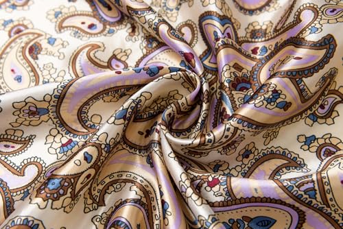 Image of 35 inch Men's Silk Cowboy Scarf - Oversized Western Bandana Neckwear, Large Square Scarf with Gift Packaging