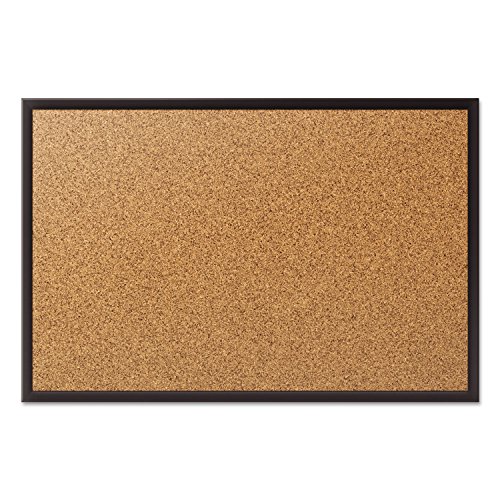 Quartet Cork Board, Bulletin Board, 2' x 1.5' Corkboard, Black Frame (2301B)