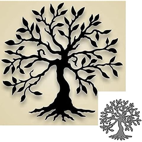 Tree Cutting Dies for Card Making,Tree Cutting Dies Cut Stencils for DIY Scrapbooking Photo Album Decorative Embossing Paper Dies for Card Making Templated+Cute Brooch Pin Cover