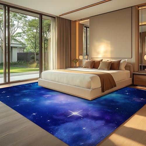 Alfombras infantiles para sala de estar con estrellas simples y base antideslizante 6
