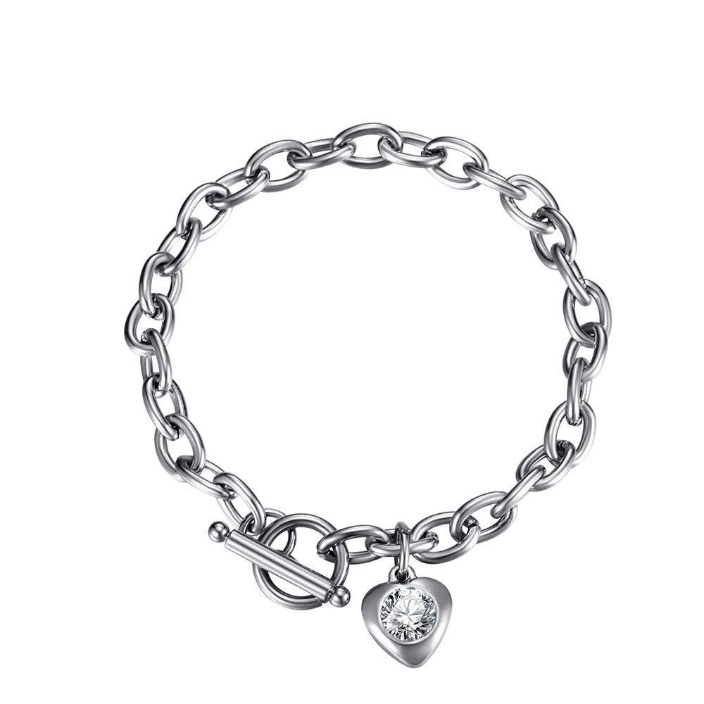 ZSML Magnetic Bracelet Classic Personality Titanium Magnetic Energy Magnet Anion Pain Relief for Arthritis Anniversary Birthday Jewellery Giftcrystal Love Lady