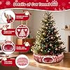 Petrendy Cat Tunnel Christmas Tree Skirt, Cute Cat-Proof Tunnel Bed Under Christmas Tree with Washable Cushion, Soft Pet Donut Cave Decorative Tube Bed, Pet Toy Gifts Xmas Tree Protector from Cats #3